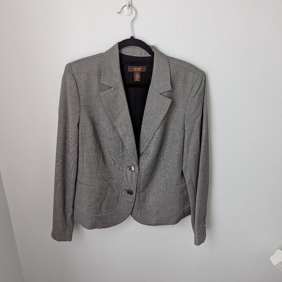 Victor Alfaro Women's Gray Wool-Rayon Blend Suit Set, 14 - Picture 1 of 9